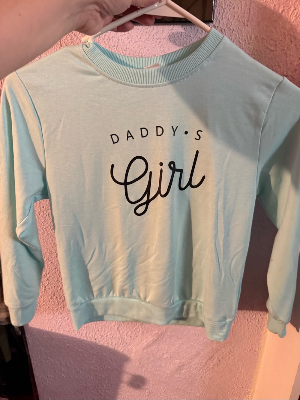 SHEIN Mint "Daddy's Girl" Pullover Sweatshirt